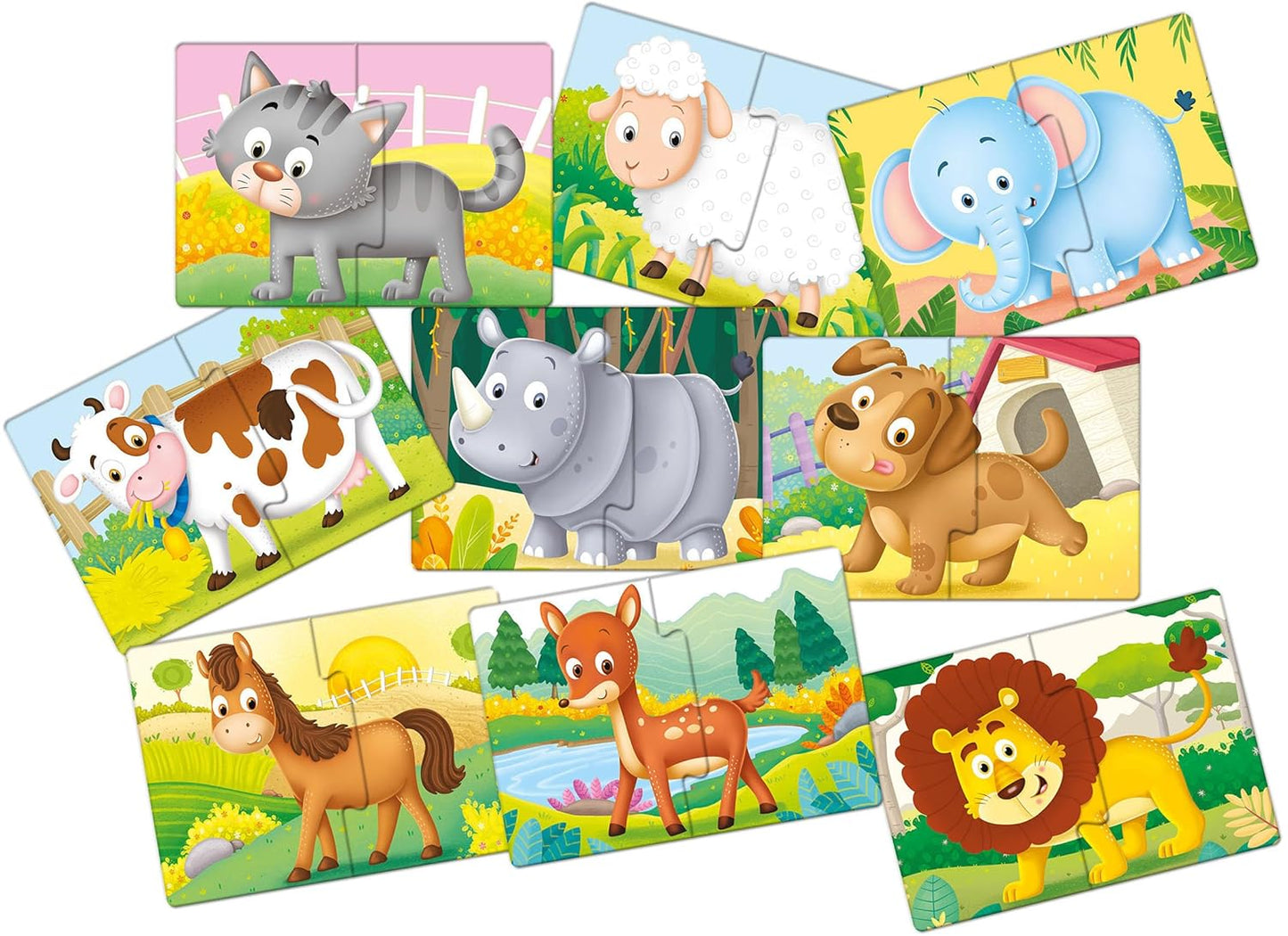 Frank Animal Friends (Set of 9) 2 Pcs Puzzle for Kids 2 Years and Above