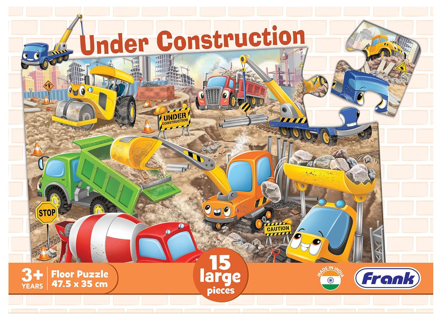 Frank Under Construction 15 Large Piece Jigsaw Puzzle