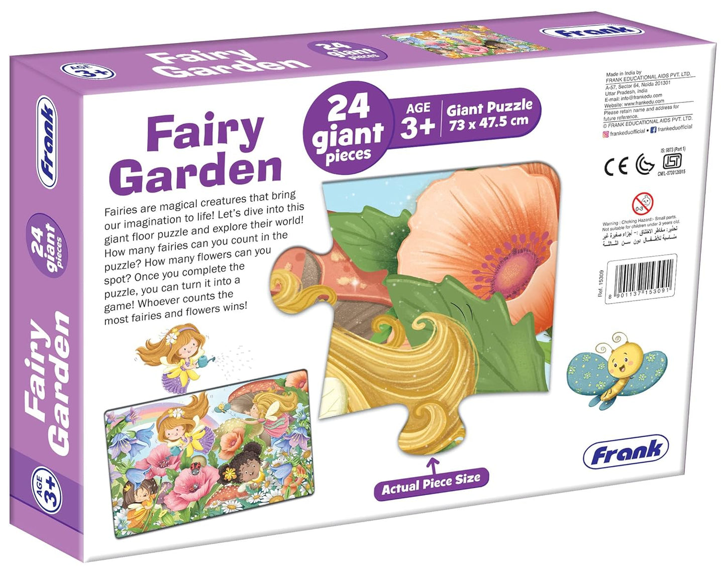 Frank Fairy Garden Giant Floor Jigsaw Puzzle for Kids Age 3 Years Old & Above