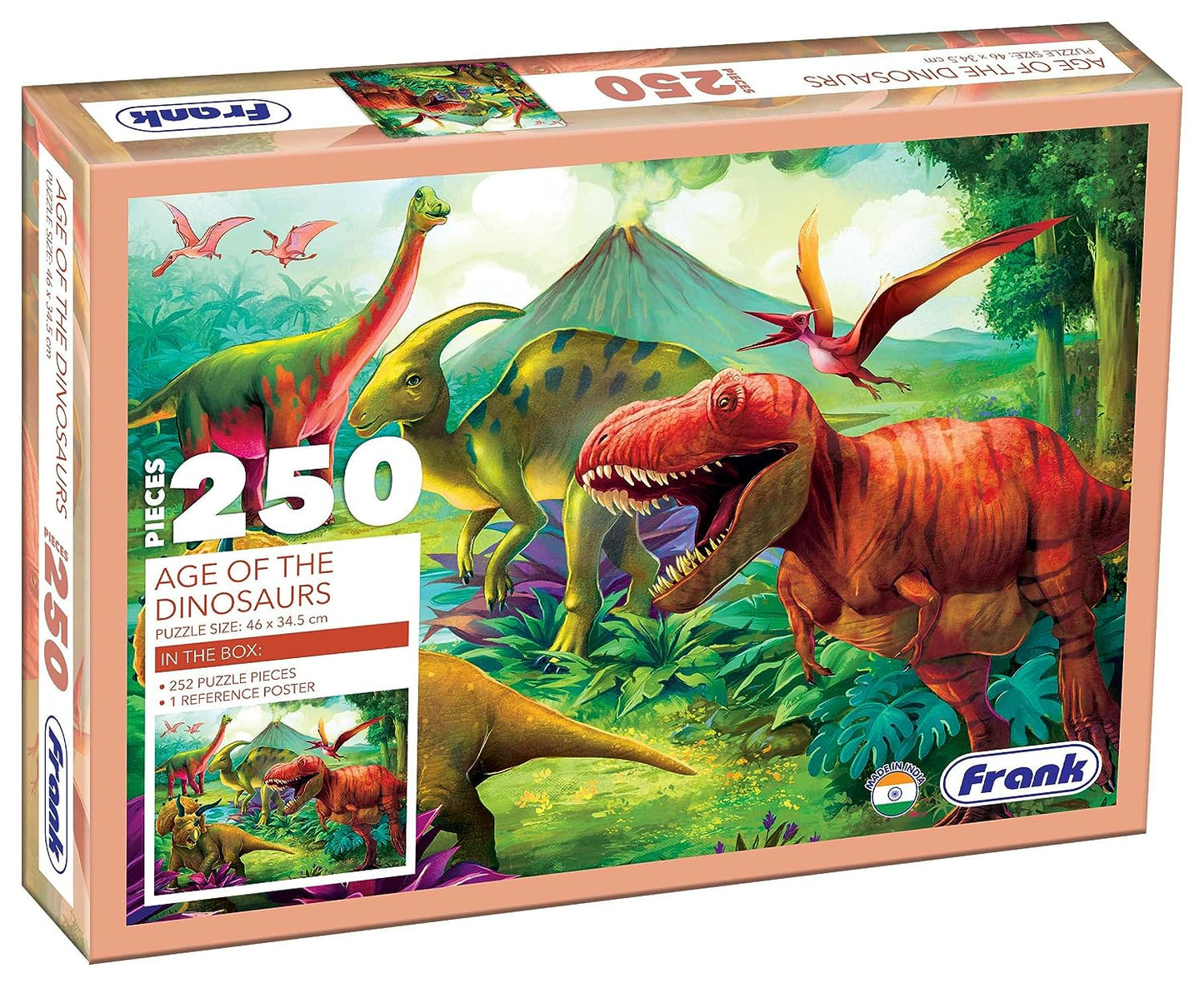 Frank Age of The Dinosaurs Jigsaw Puzzle (250 Pieces) for Kids Above 9+ Years