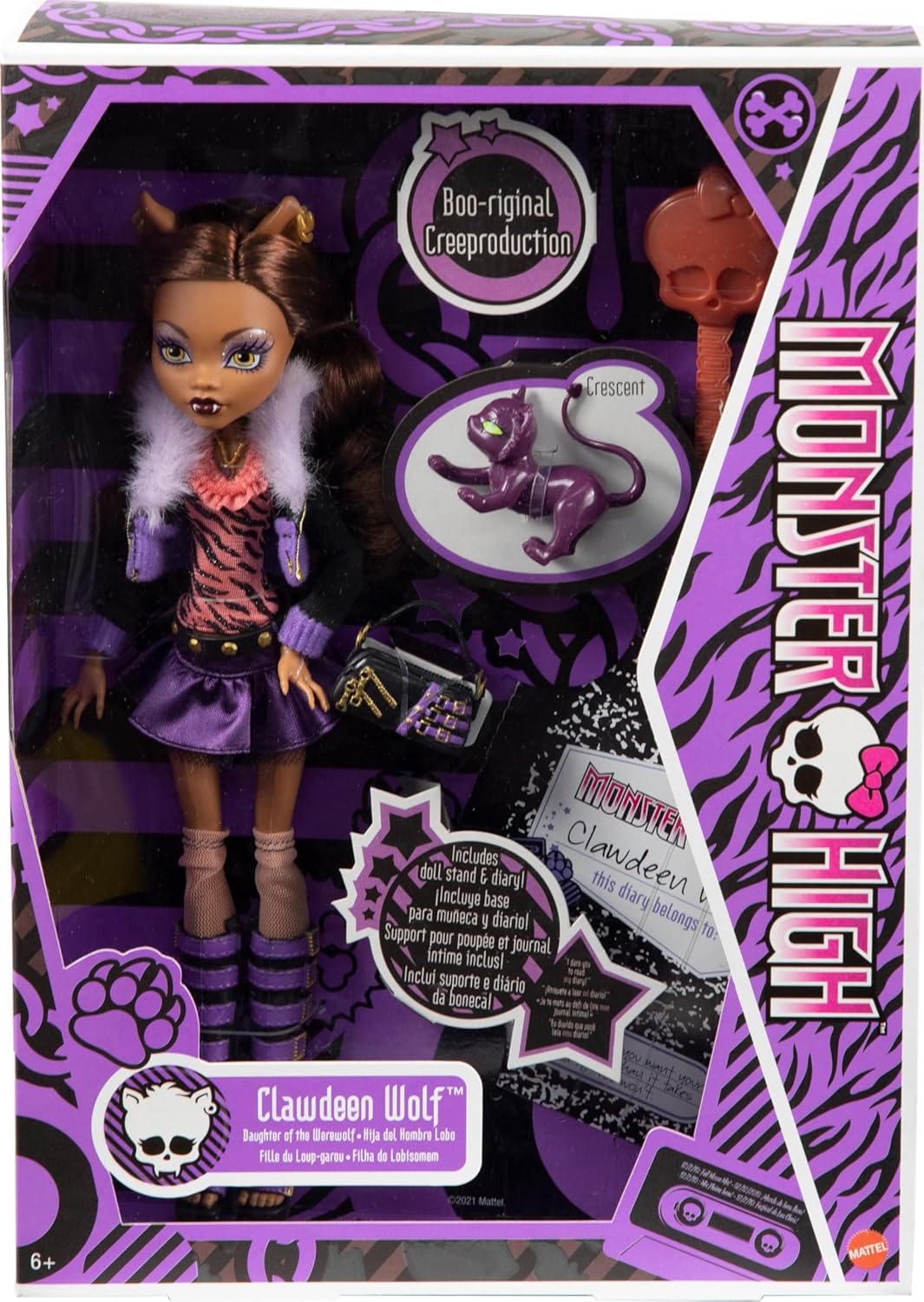 Monster High Clawdeen Wolf Reproduction Doll With Doll Stand & Accessories