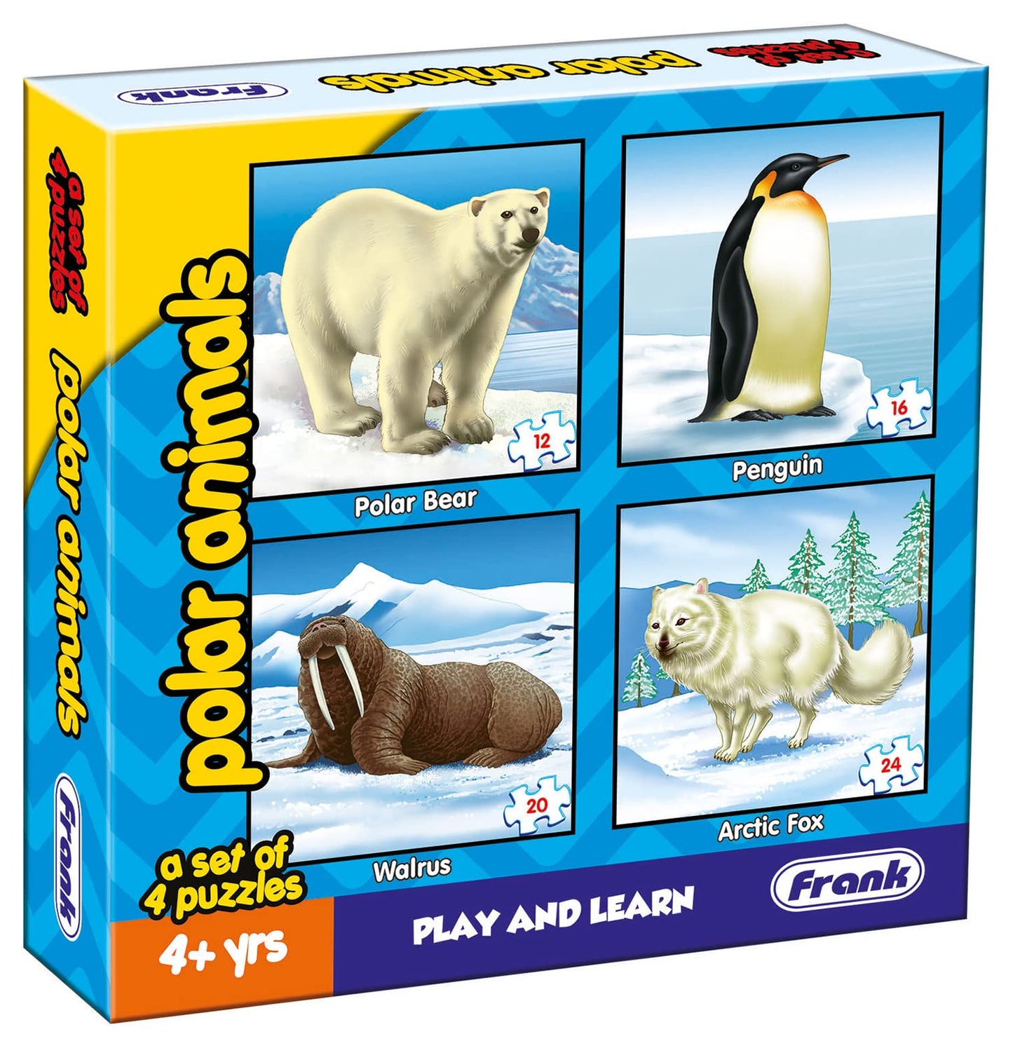 Frank Polar Animals - A Set of 4 Jigsaw Puzzle for Kids Above 4+ Years