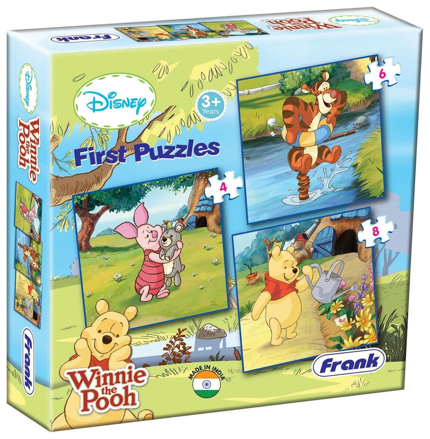 Frank Disney Winnie The Pooh First Puzzles - A Set of 3 Jigsaw Puzzle for Kids Above 3+ Years