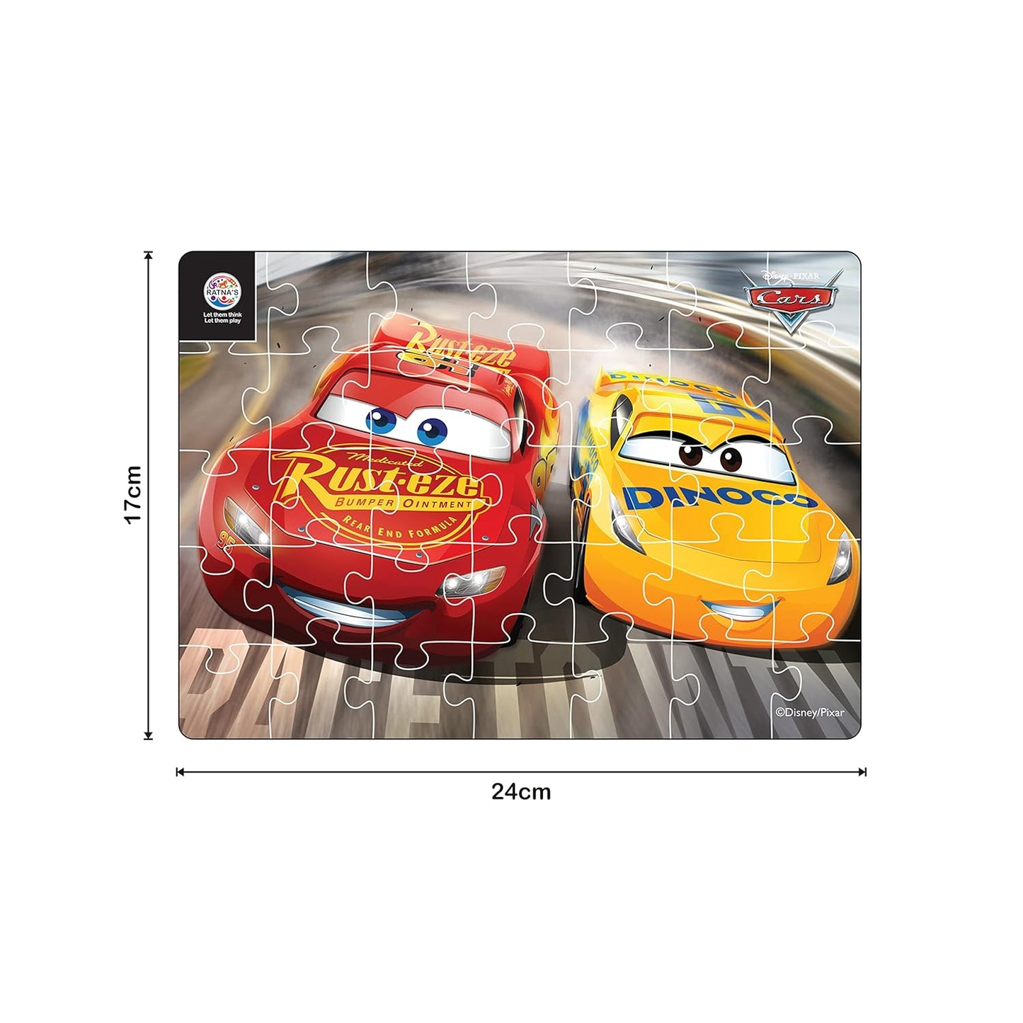 Ratna's 4 in 1 Disney Jigsaw Puzzle 140 Pieces for Kids. 4 Jigsaw Puzzles 35 Pieces Each (Cars)