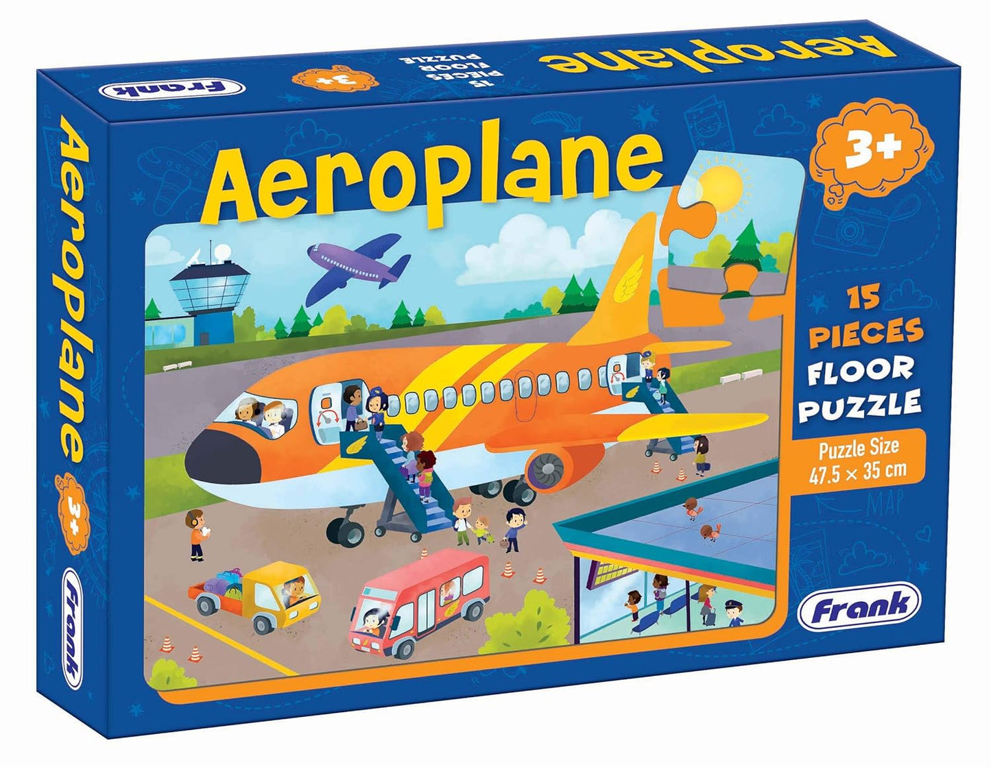 Frank Aeroplane Floor Puzzle (15 Pieces) | Fun & Educational Toy for Kids 3+ Year Old