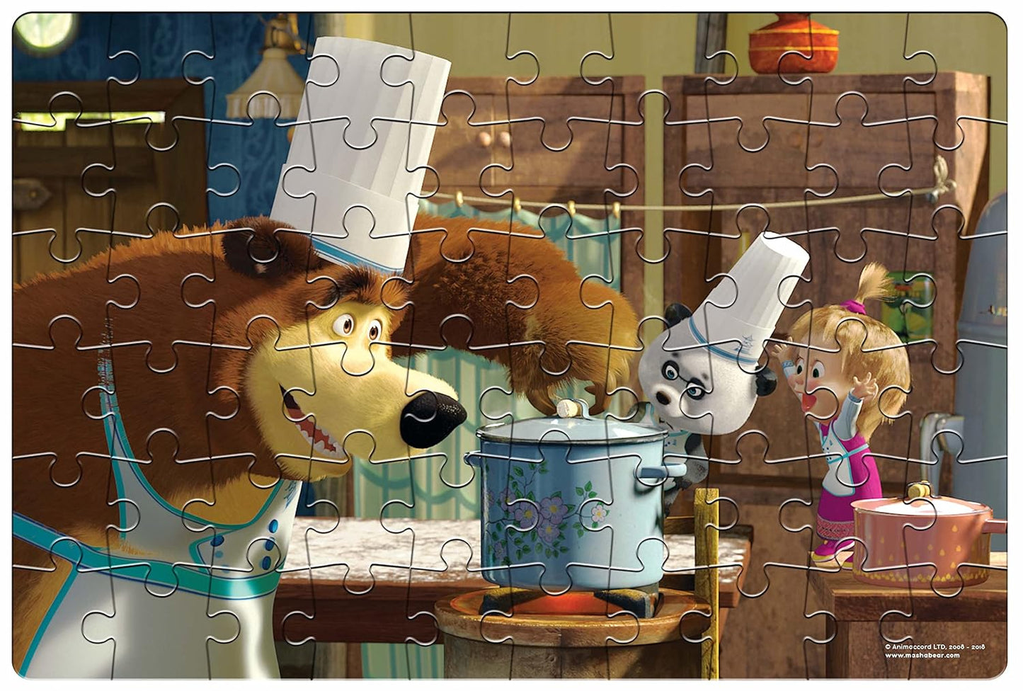 Frank Masha and The Bear Jigsaw Puzzle (60 Pieces) for Kids Above 5+ Years