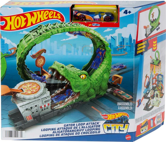 Hot Wheels Gator Loop Pizza Place Playset