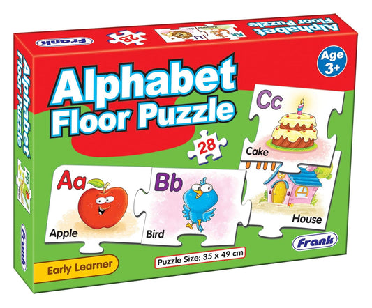 Frank Alphabet Floor Puzzle (28 Pieces) - Early Learner Jigsaw Puzzle with Alphabets, Images for Kids 3 Years and Above