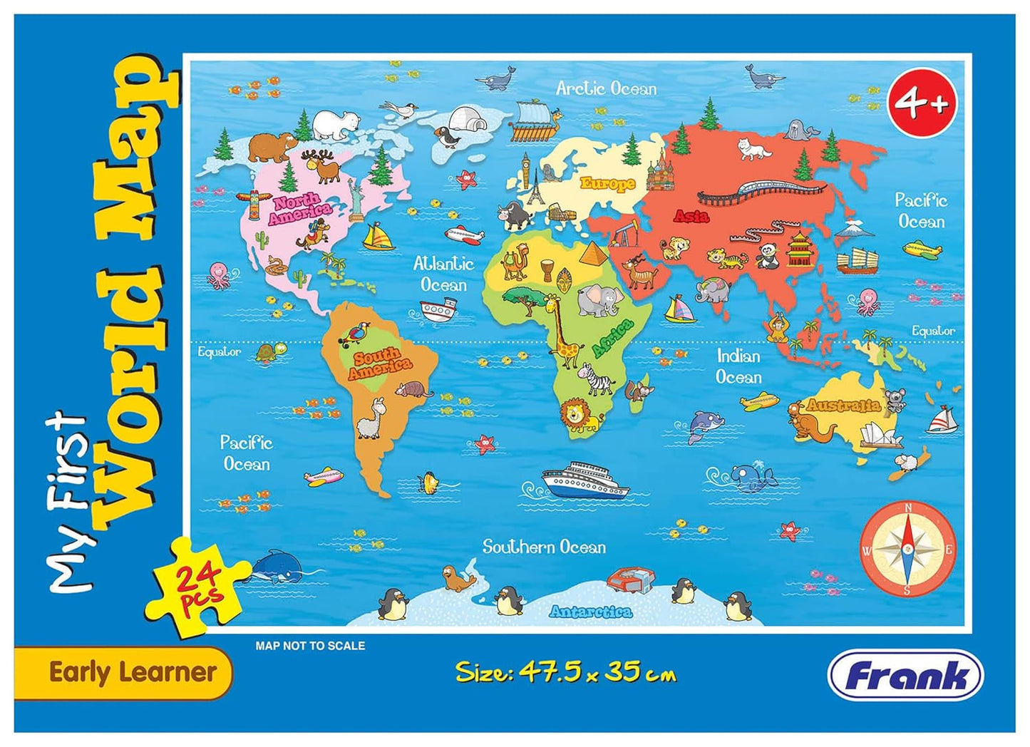 Frank My First World Map (24 Pieces)