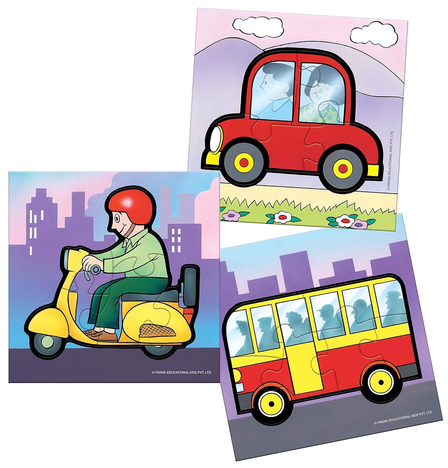 Frank On Road Jigsaw Puzzle for Kids Above 3+ Years