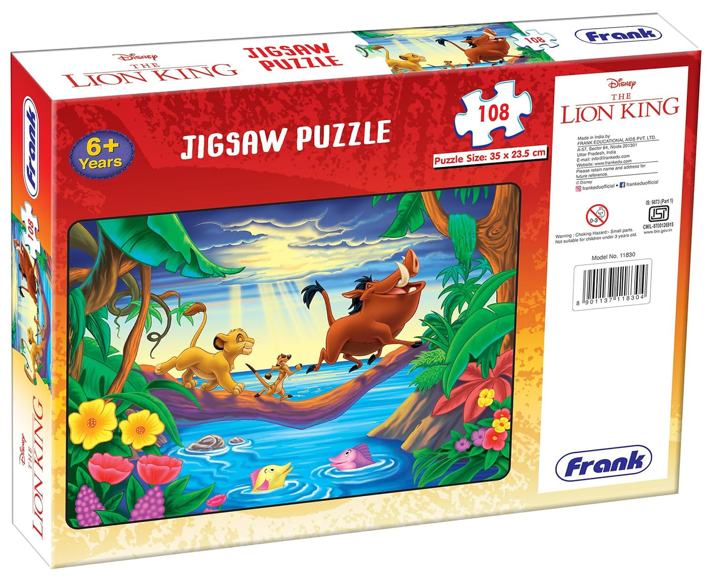 Frank Disney The Lion King Jigsaw Puzzle (108 Pieces) for Kids Above 6+ Years