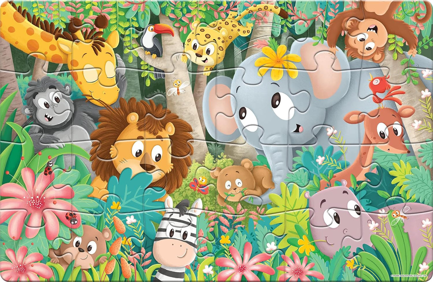 Frank Jungle Friends Giant Floor Jigsaw Puzzle for Kids Age 3 Years Old & Above