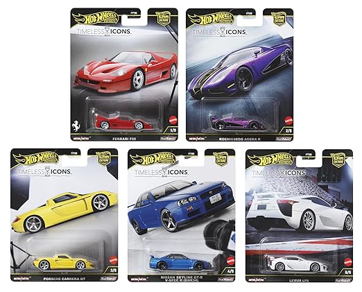 Hot Wheels Premium Car Culture Timeless Icons Set Of 5 Cars [ Import ]