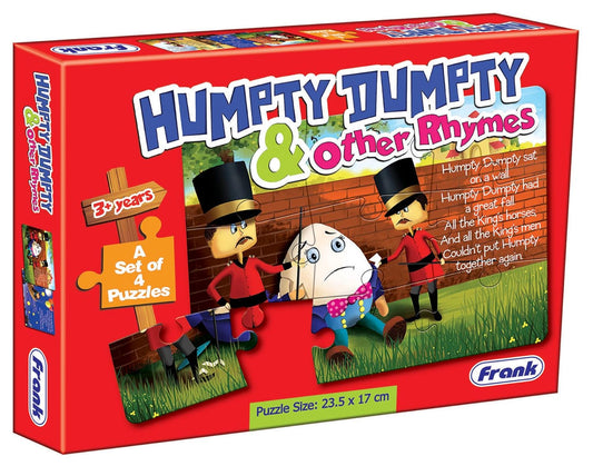 Frank Humpty Dumpty & Other Rhymes Puzzle - A Set of 4 Jigsaw Puzzles for 3 Year Old Kids and Above