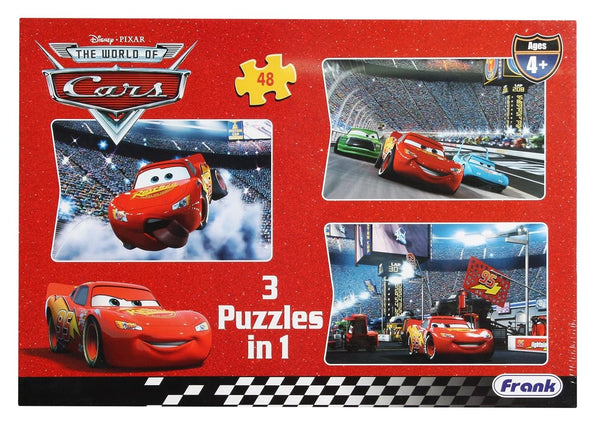 Frank Disney Pixar Cars (48 Pieces) 3 in 1 Jigsaw Puzzle for Kids Abov ...