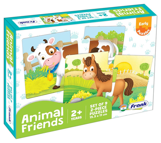 Frank Animal Friends (Set of 9) 2 Pcs Puzzle for Kids 2 Years and Above