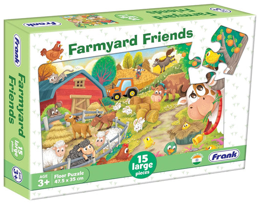 Frank Farmyard Friends Floor Puzzle (15 Pieces) | Fun & Educational Toy for Kids 3+ Year Old