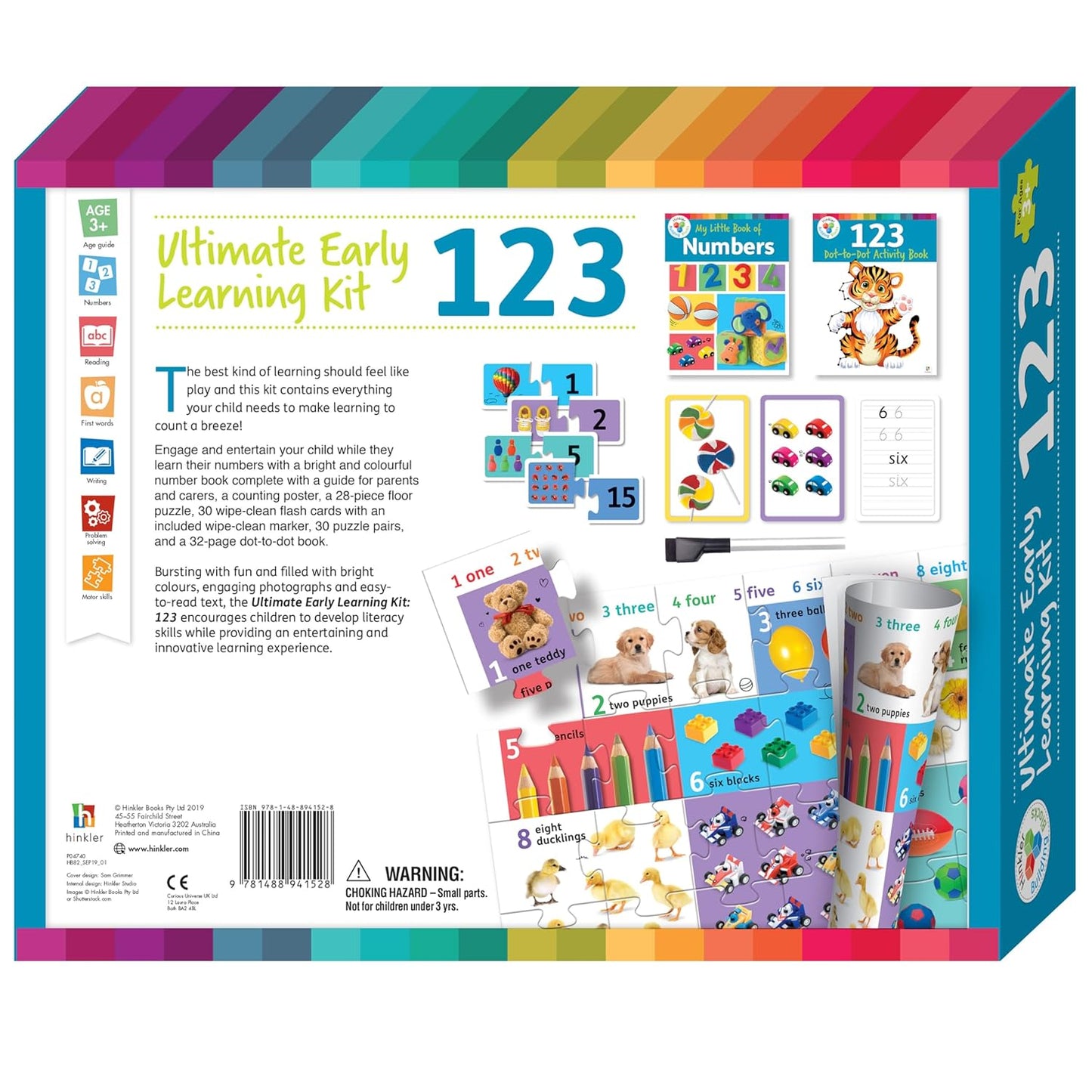 Building Blocks Early Learning Kit: 1 2 3 for Kids Aged 3+