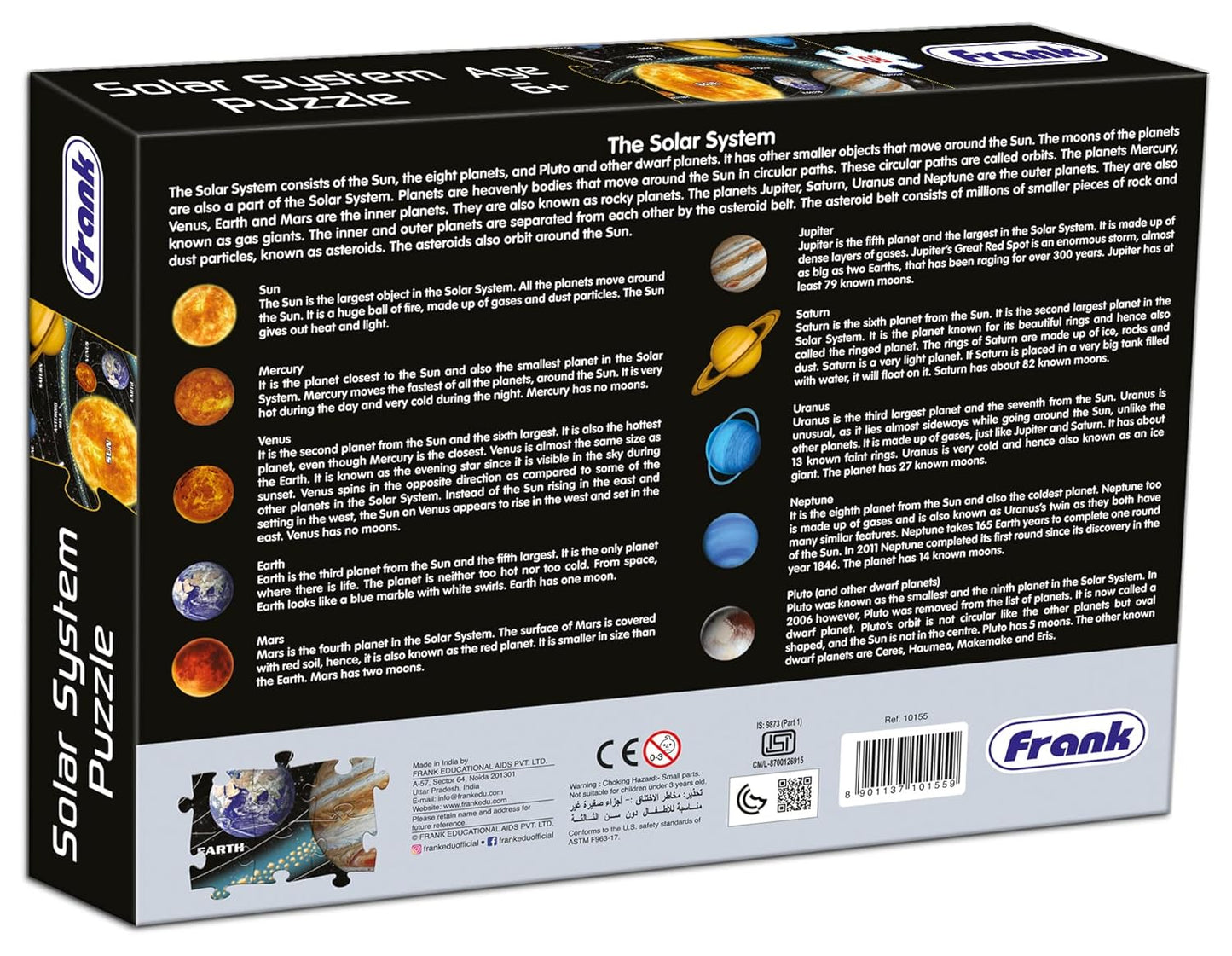 Frank Solar System Outer Space Puzzle for 6 Year and Above