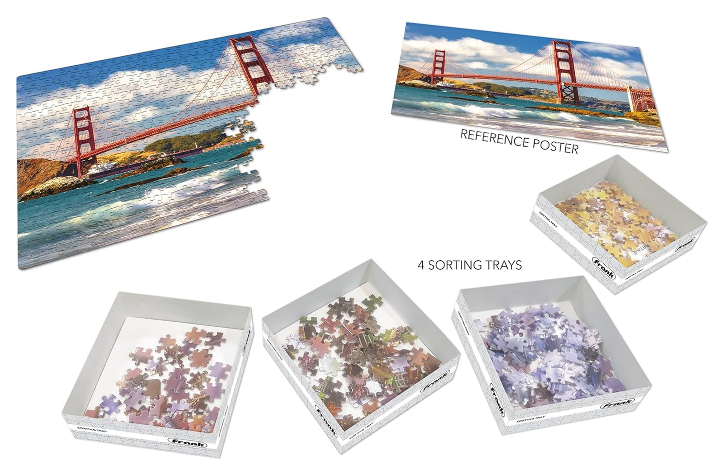 Frank Golden Gate Bridge Jigsaw Puzzle (500 Pieces) for Adults and Kid Above 10+ Years