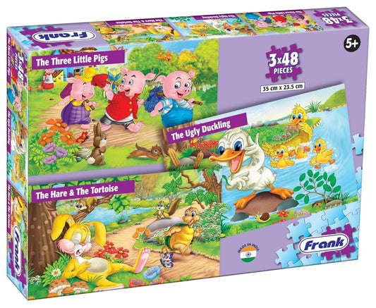 Frank Favourite Stories Puzzle - 48 Pieces 3 in 1 Jigsaw Puzzle | 5Y+