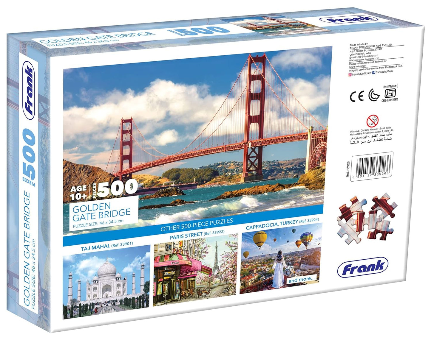 Frank Golden Gate Bridge Jigsaw Puzzle (500 Pieces) for Adults and Kid Above 10+ Years