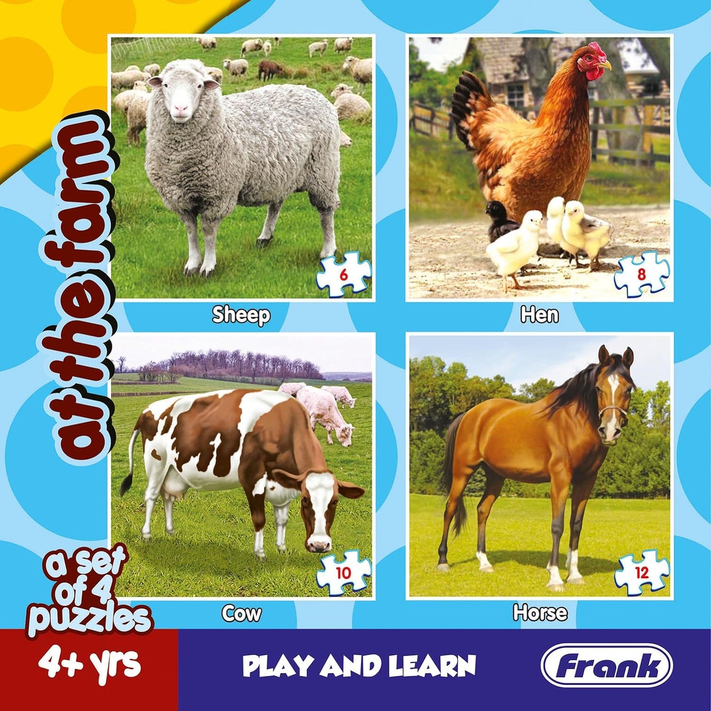 Frank at The Farm Animal Puzzle - A Set of 4 Jigsaw Puzzle