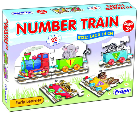 Frank Early Learning Number Train Jigsaw Puzzle for Kids Age 3 Years Old & Above