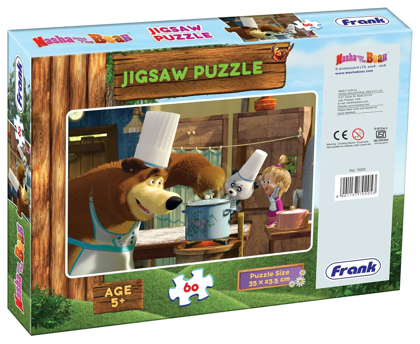 Frank Masha and The Bear Jigsaw Puzzle (60 Pieces) for Kids Above 5+ Years