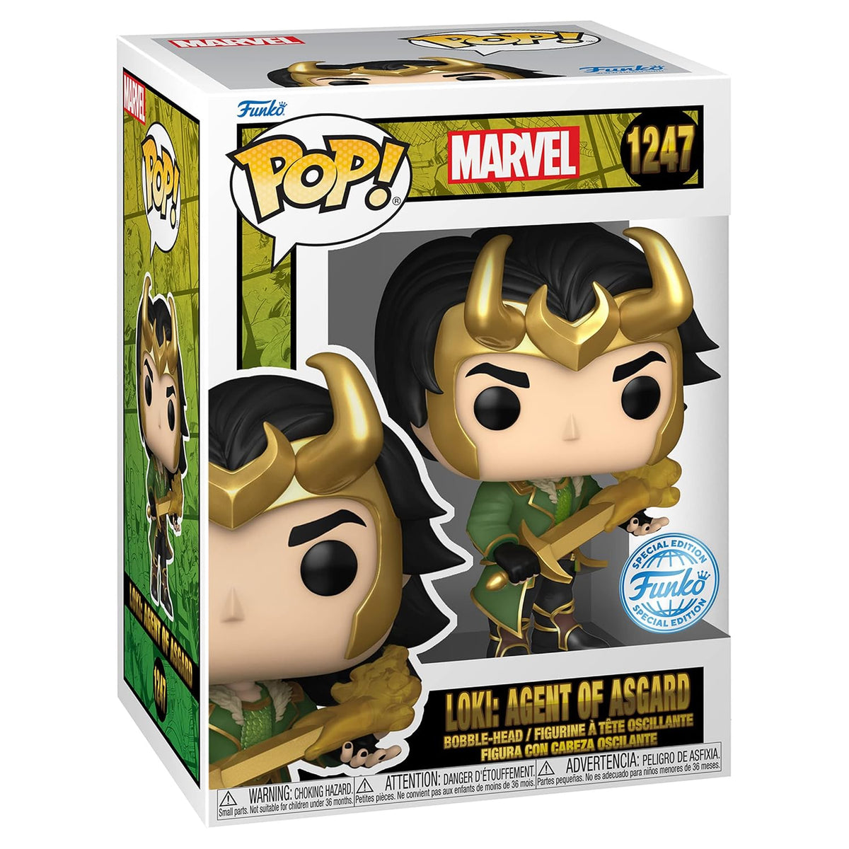 Funko Pop! Marvel: Loki : Agent Of Asgard #1247 With Soft Protector Case