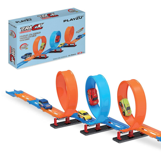 Playzu Pull Back Track Set - 3 (45 Pcs)