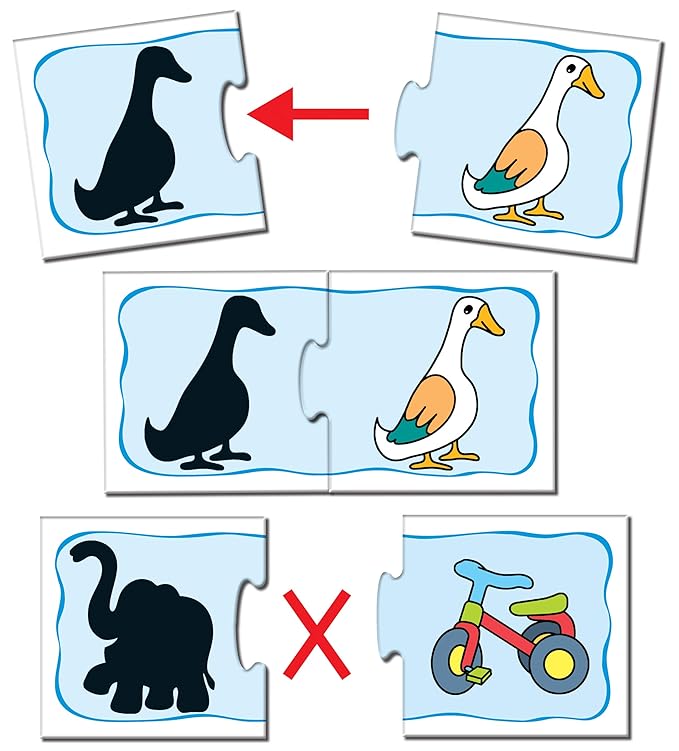 Frank Shadow Match 24 Self-Correcting Two-Piece Puzzles