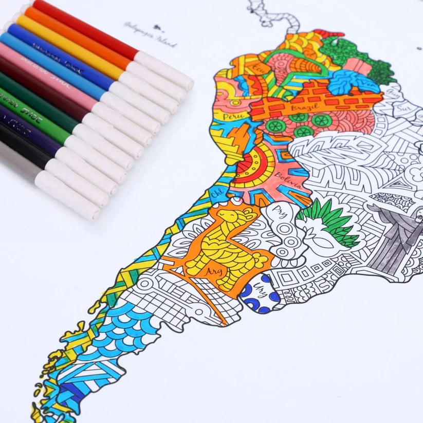 Unik Play Colouring World Map