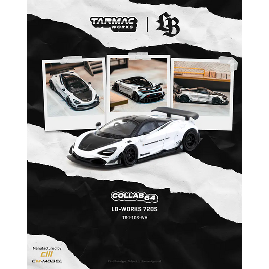 Tarmac Works X CM Models 1/64 McLaren LB-Works 720S With Acrylic Case