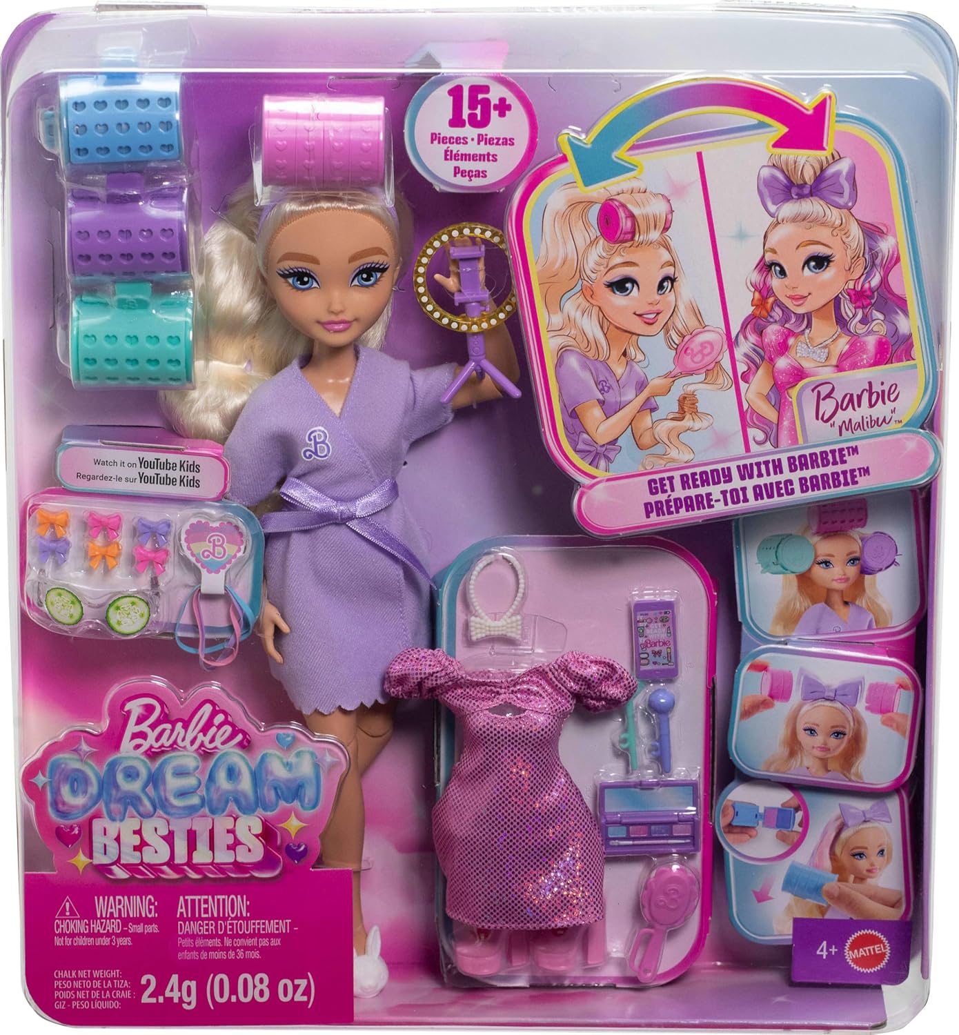 Barbie Dream Besties Get Ready With Barbie Doll & Accessories JGG38
