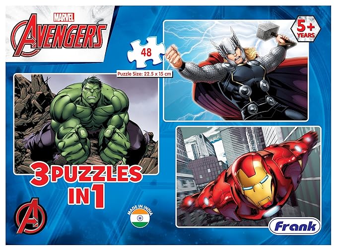 Frank Marvel Avengers 3 In 1 48 Piece Jigsaw Puzzle