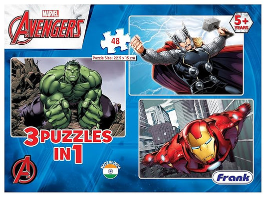 Frank Marvel Avengers 3 In 1 48 Piece Jigsaw Puzzle