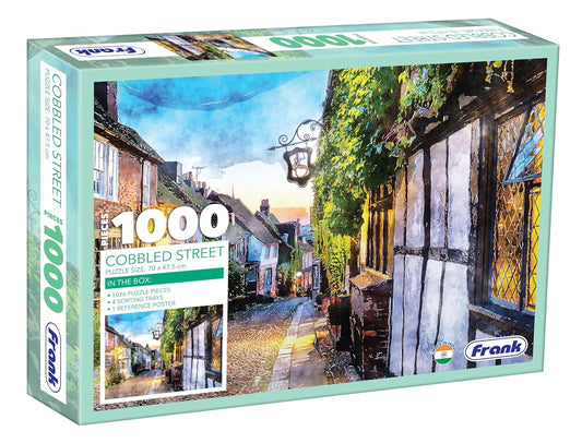 Frank Cobbled Street 1000 Pieces Jigsaw Puzzle for 14 Years and Above