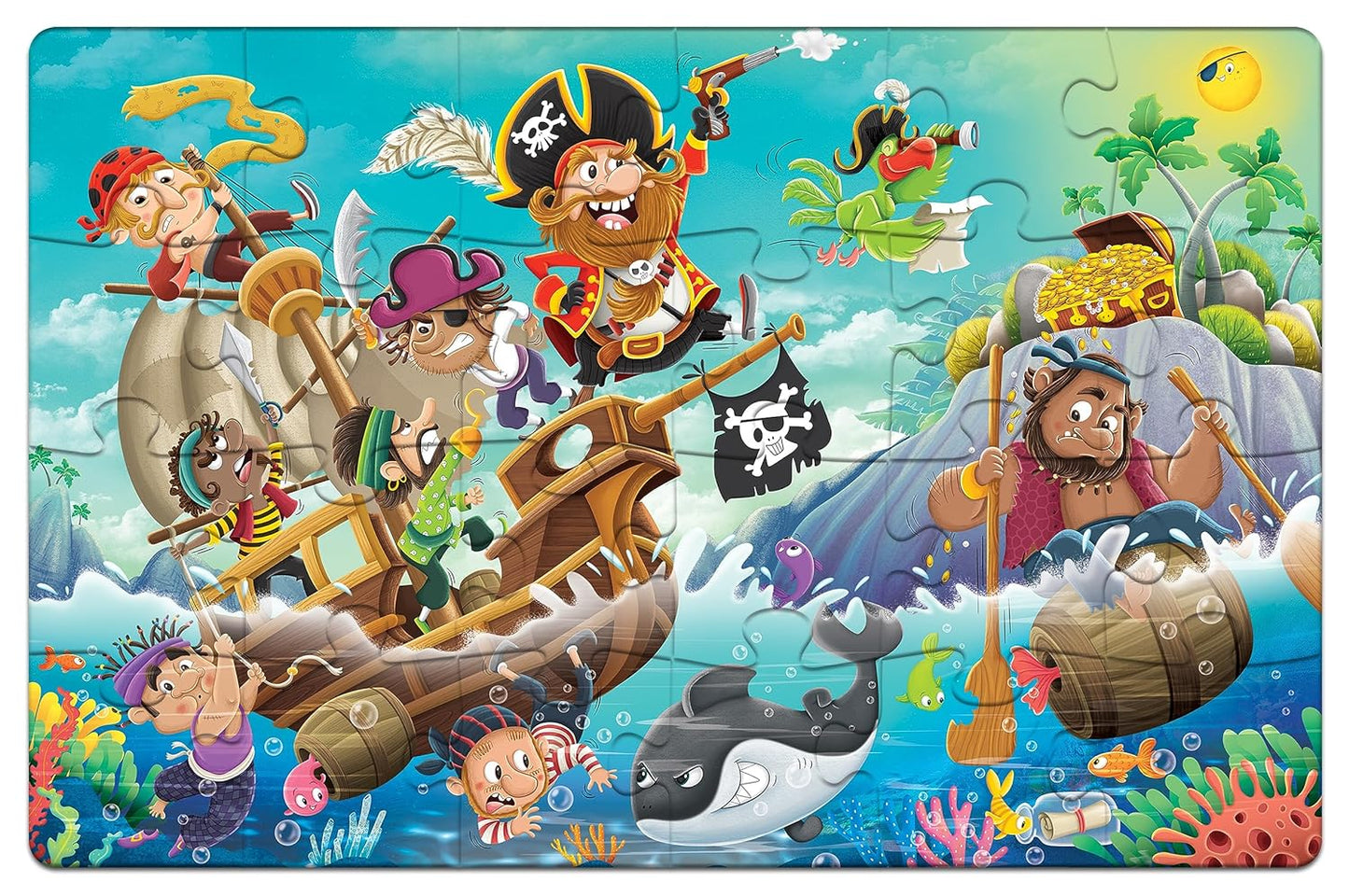 Frank Pirates Ahoy Sea Adventure Giant Floor Jigsaw Puzzle