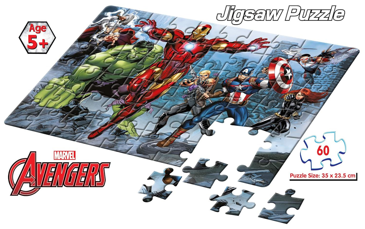 Frank Marvel Avengers Jigsaw Puzzle (60 Pieces) for Kids Above 5+ Years