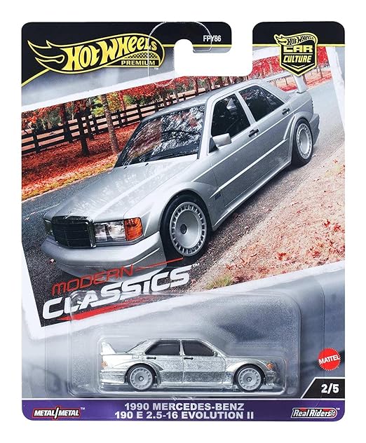 Hot Wheels Premium Car Culture 1990 Mercedes-Benz 190 E 2.5-16 Evolution II With Card Protector [ Import ]