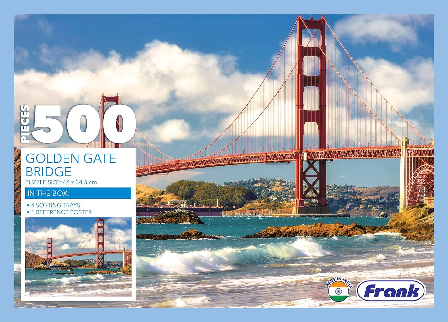 Frank Golden Gate Bridge Jigsaw Puzzle (500 Pieces) for Adults and Kid Above 10+ Years