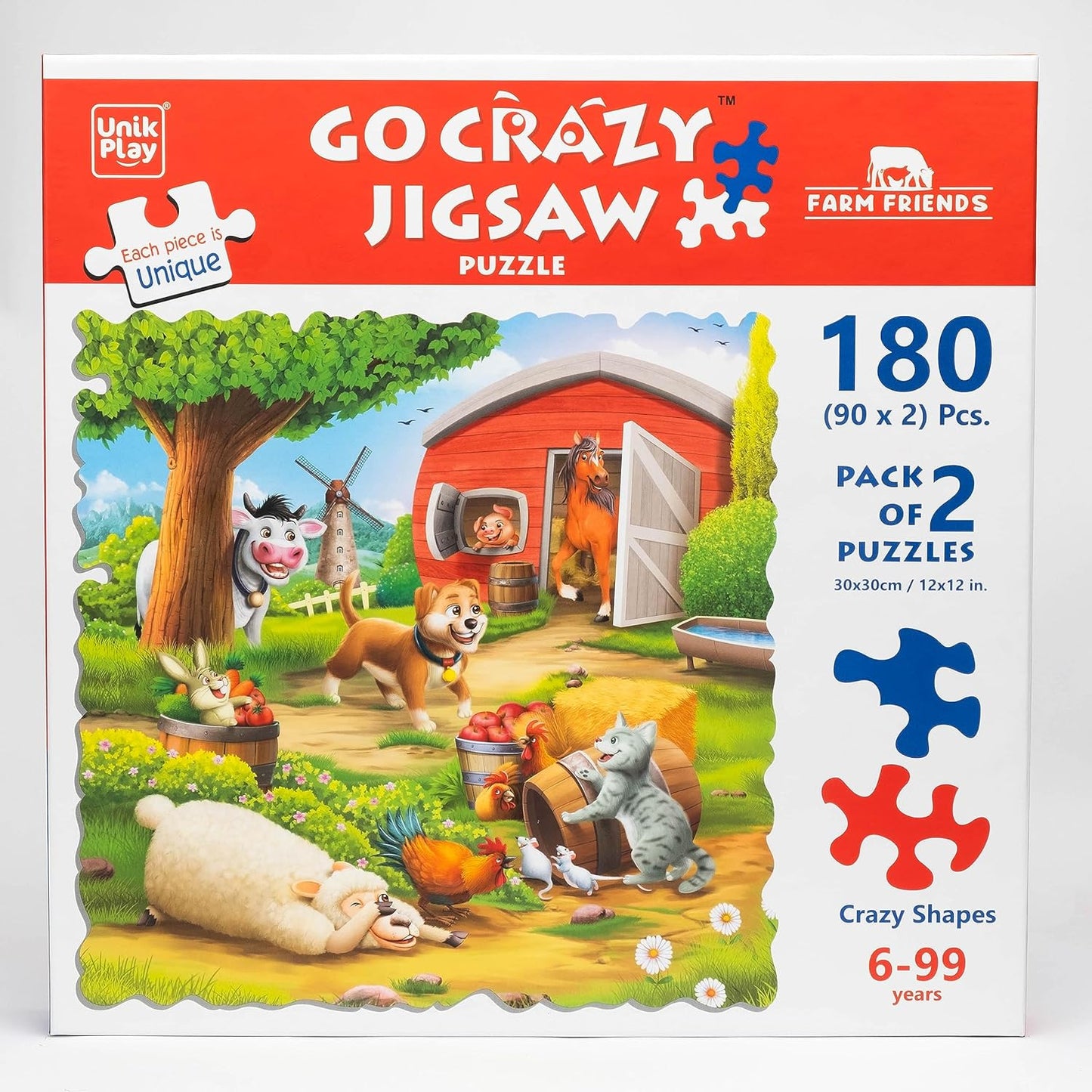 Unik Play Go Crazy Jigsaw Puzzle for Kids and Adults Age 6 to 99 Years