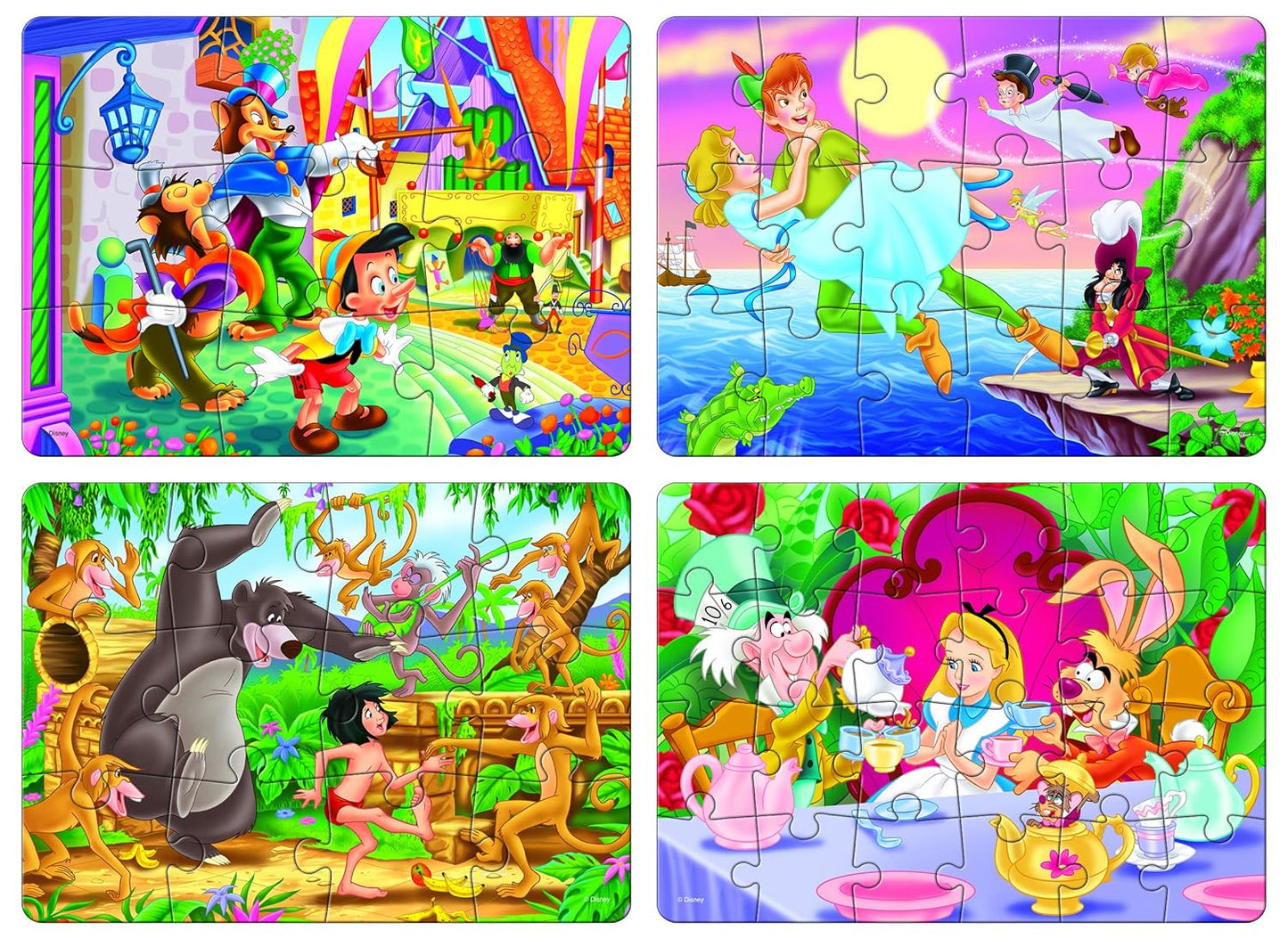 Frank Disney 4 in 1 Puzzles - A Set of 4 Jigsaw Puzzles for 3 Year Old Kids and Above (Disney Classics)