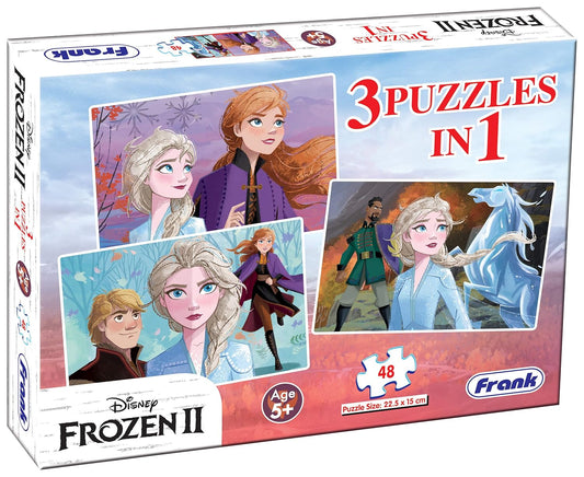 Frank Disney Frozen 2 (48 Pieces) 3 in 1 Jigsaw Puzzle for Kids Above 5+ Years