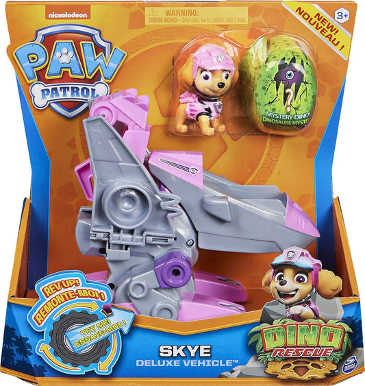 Paw Patrol Dino Rescue Skye’s Deluxe Rev Up Vehicle with Mystery Dinosaur Figure