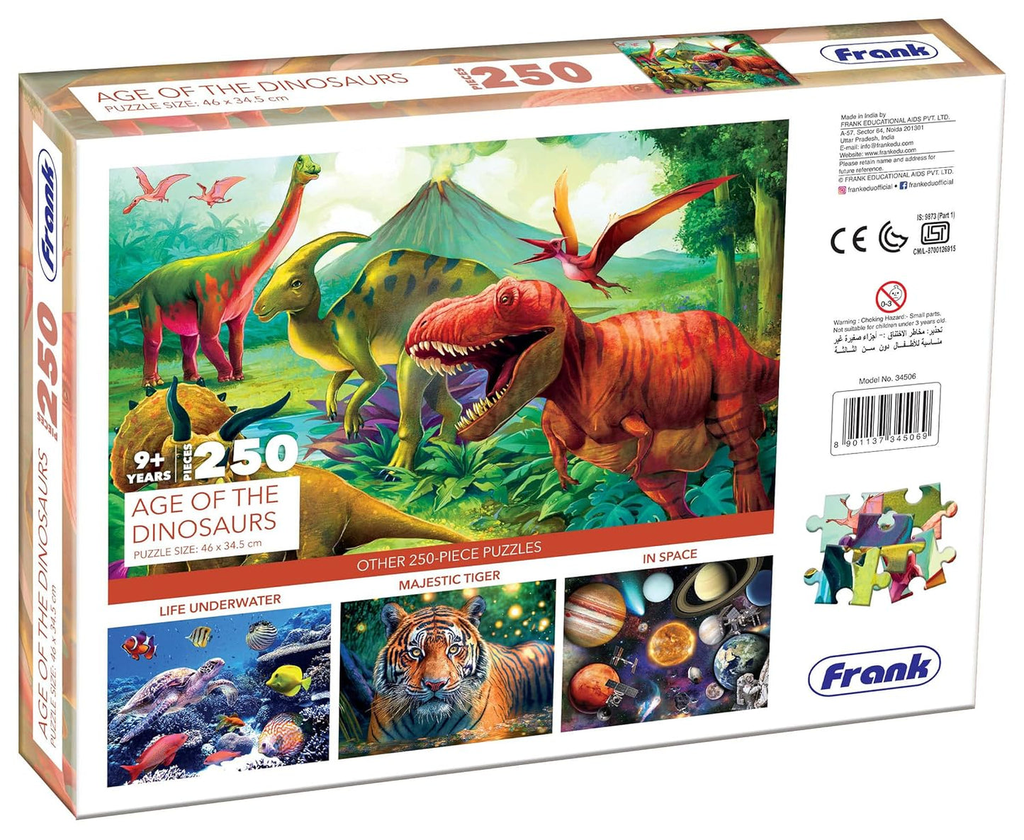 Frank Age of The Dinosaurs Jigsaw Puzzle (250 Pieces) for Kids Above 9+ Years