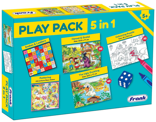 rank Play Pack 5 in 1 with 2 Jigsaw Puzzles for Kids Age 5 Years Old & Above