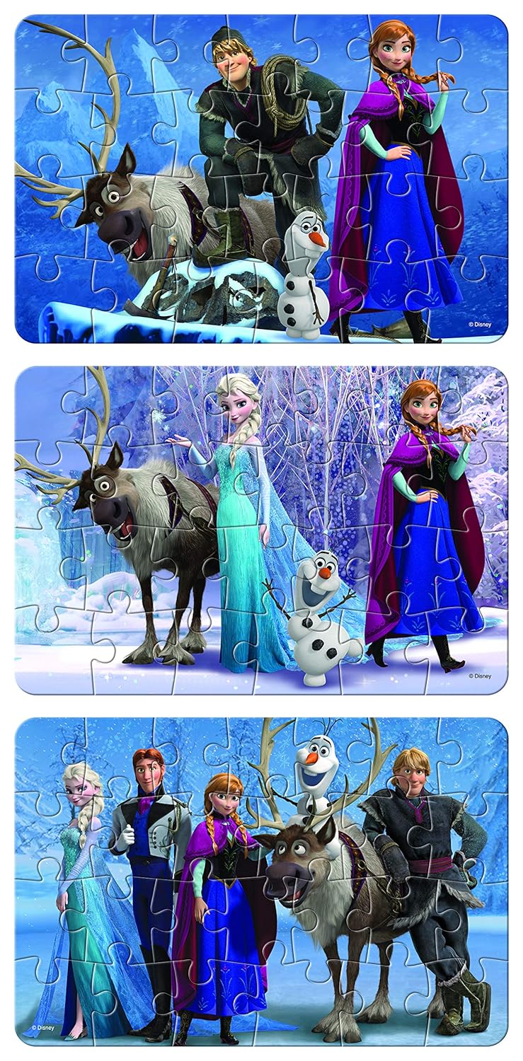 Frank Disney Frozen - A Set of 4 Jigsaw Puzzle for Kids Above 4+ Years