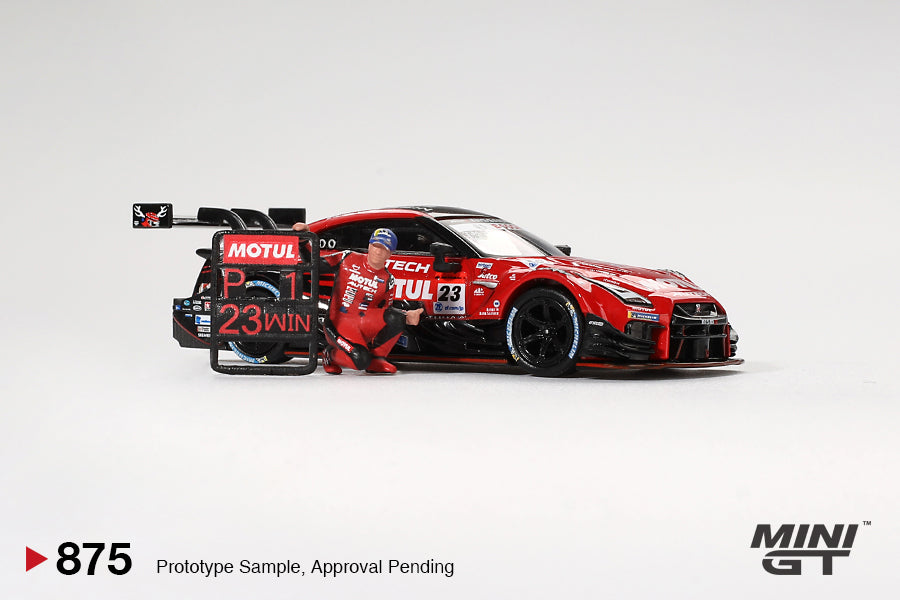 Mini GT Nissan GT-R Nismo #23 "Motul Autech GT-R 2021" Super GT Series Suzuka Winner W/ Matsuda Figure